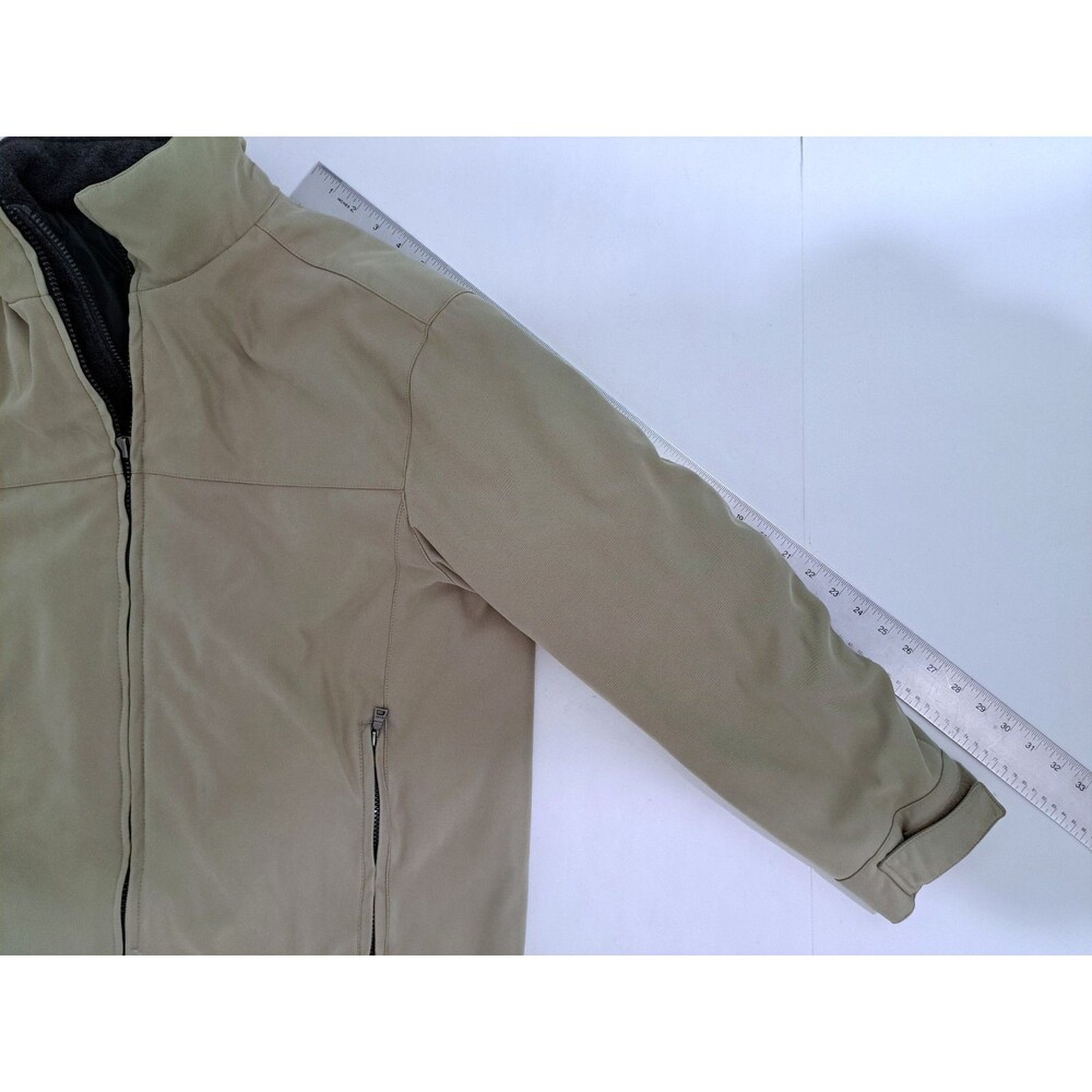 Marc New York Soft Shell Bomber Jacket Men XL Khaki Fleece Lined Coat Harrington - Picture 15 of 15